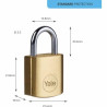 Key padlock Yale Steel Rectangular Golden (4 Units)