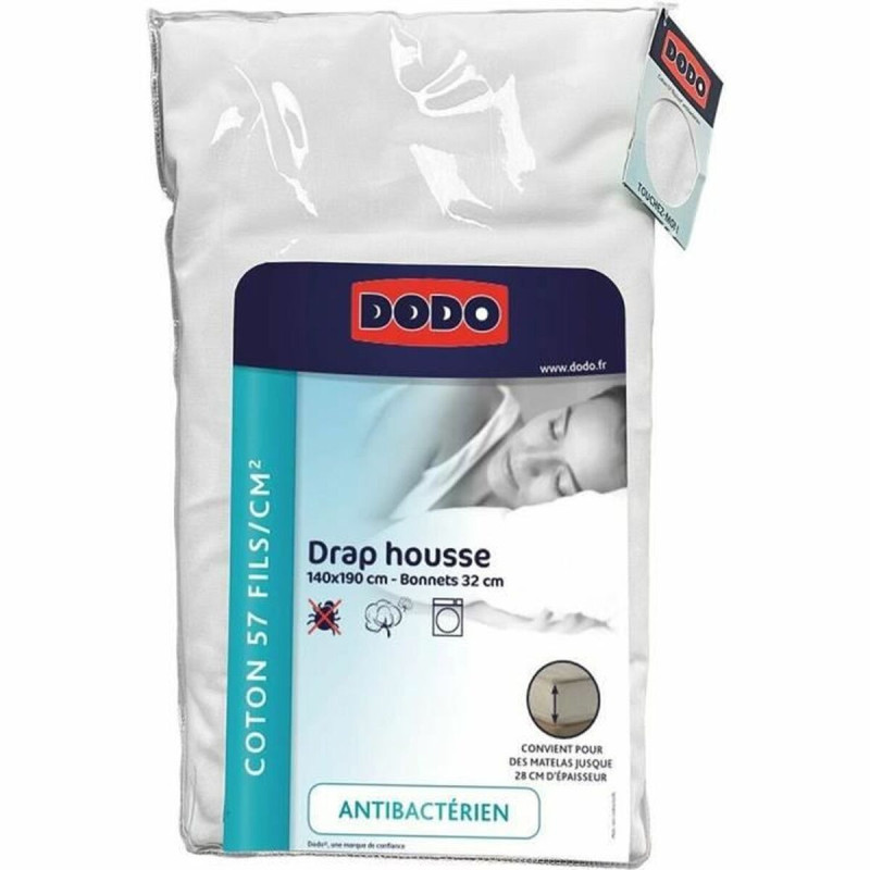 Fitted sheet DODO 140 x 190 cm White