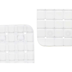 Non-slip Shower Mat Frames White PVC 67,7 x 38,5 x 0,7 cm (6 Units)