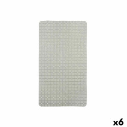 Non-slip Shower Mat Frames Grey PVC 67,7 x 38,5 x 0,7 cm (6 Units)