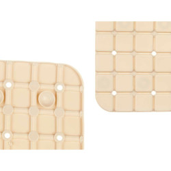 Non-slip Shower Mat Frames Beige PVC 67,7 x 38,5 x 0,7 cm (6 Units)