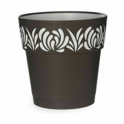 Self-watering flowerpot Stefanplast Gaia Anthracite Plastic 25 x 25 x 25 cm (6 Units)