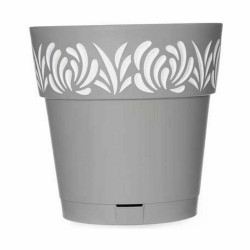 Self-watering flowerpot Stefanplast Gaia Grey Plastic 25 x 25 x 25 cm (6 Units)