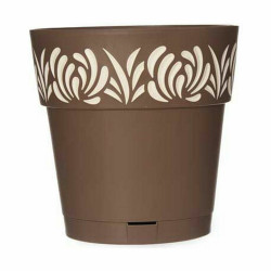 Self-watering flowerpot Stefanplast Gaia Brown Plastic 25 x 25 x 25 cm (6 Units)