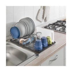 Draining Rack for Kitchen Sink Metaltex Wing-tex Metal (50 x 31 x 11 cm)