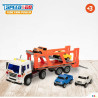 Truck Carrier and Friction Cars Speed & Go 37,5 x 12,5 x 10 cm (2 Units)