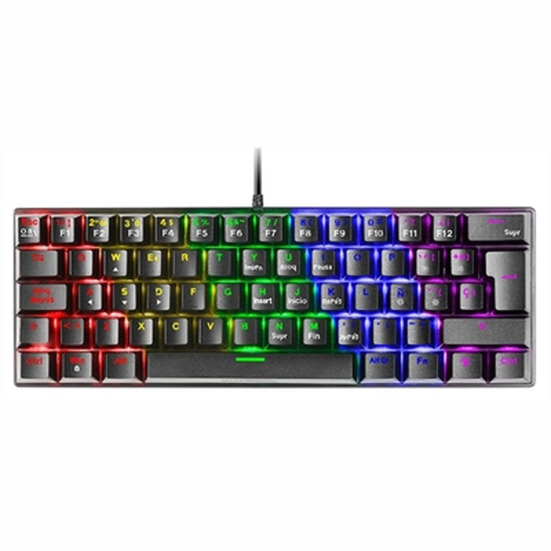 Keyboard Mars Gaming MK60 Black Spanish Qwerty