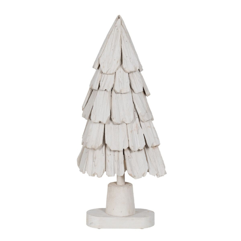 Christmas Tree White Paolownia wood Tree 34 x 19 x 80 cm