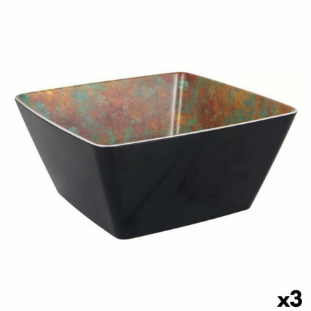 Salad Bowl Viejo Valle Goji Melamin Black 25 x 25 x 12 cm (3 Units)