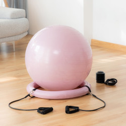 Yoga Ball with Stability Ring and Resistance Bands Ashtanball InnovaGoods