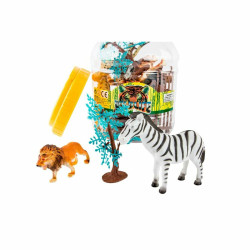 Animal figures DKD Home Decor PVC Aluminium (2 Units)