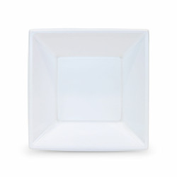 Set of reusable plates Algon Squared White Plastic 18 x 18 x 4 cm (24 Units)