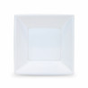 Set of reusable plates Algon Squared White Plastic 18 x 18 x 4 cm (24 Units)