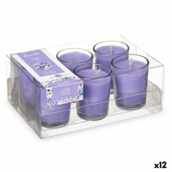 Scented Candle Set 16 x 6,5 x 11 cm (12 Units) Glass Lavendar