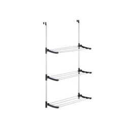 Folding clothes line Black Silver 65,5 x 29 x 129 cm Doors (12 Units)