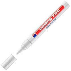 Permanent marker Edding 750  White (10 Units)