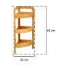 Corner Shelves 5five 3 Shelves 23 x 23 x 61 cm Bamboo