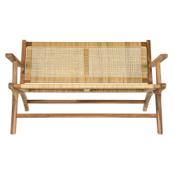 Bench DKD Home Decor Brown Natural 120 x 76 x 68 cm