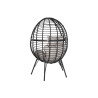 Garden sofa DKD Home Decor 90 x 65 x 151 cm Black Grey Metal synthetic rattan