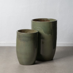 Vase 52 x 52 x 80 cm Green Ceramic (2 Units)