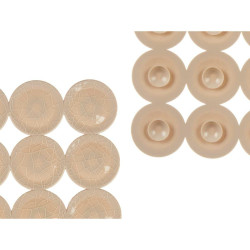 Non-slip Shower Mat Beige PVC 54 x 54 x 1 cm (6 Units)