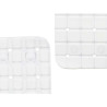 Non-slip Shower Mat Frames White PVC 67,7 x 38,5 x 0,7 cm (6 Units)