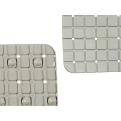 Non-slip Shower Mat Frames Grey PVC 67,7 x 38,5 x 0,7 cm (6 Units)