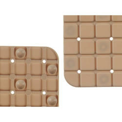 Non-slip Shower Mat Frames Beige PVC 50,3 x 50,3 x 0,7 cm (6 Units)