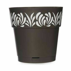 Self-watering flowerpot Stefanplast Gaia Anthracite Plastic 25 x 25 x 25 cm (6 Units)