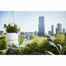 Hanging Planter Elho Greenville White Plastic Ø 23,9 x 20,3 cm