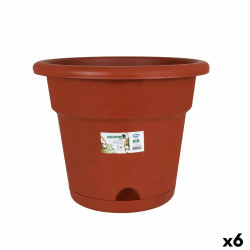 Flower Pot with Dish Dem Greentime Brown ø 45 x 36 cm (6 Units)