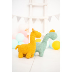 Fluffy toy Crochetts Bebe Yellow Dinosaur Giraffe 30 x 24 x 10 cm 2 Pieces