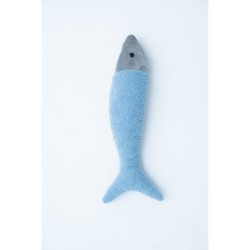 Fluffy toy Crochetts OCÉANO Light Blue Fish 11 x 6 x 46 cm 9 x 5 x 38 cm 2 Pieces