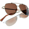 Unisex Sunglasses Hawkers Shadow Polarised ø 60 mm Golden Silver Rose gold