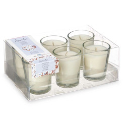 Scented Candle Set 16 x 6,5 x 11 cm (12 Units) Glass Cotton