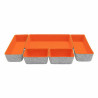 Basket set Confortime 5 Pieces Felt 27,5 x 20 x 5,3 cm (5 Pieces) (6 Units)