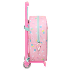 School Rucksack with Wheels Peppa Pig Ice cream Green Pink 22 x 27 x 10 cm