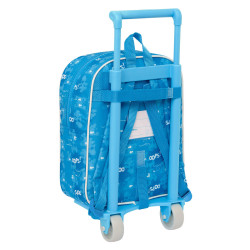 School Rucksack with Wheels Los Pitufos Blue Sky blue 22 x 27 x 10 cm