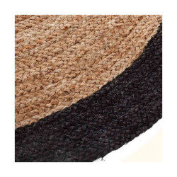 Carpet Atmosphera Black Ø 120 cm Jute