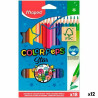 Colouring pencils Maped Color' Peps Star Multicolour 18 Pieces (12 Units)