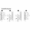 Mortise lock Yale 6,2 x 2 x 23 cm Steel