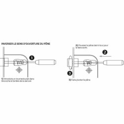 Mortise lock Yale 6,2 x 2 x 23 cm Steel