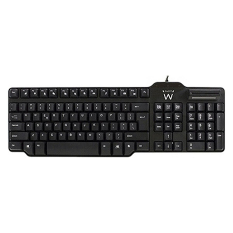 Keyboard with Reader Ewent EW3252 DNI Black