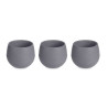 Set of pots Anthracite Plastic 16,5 x 16,5 x 14,5 cm (4 Units)