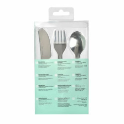 Pieces of Cutlery Béaba Pink Stainless steel 3 Pieces