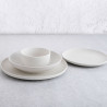 Flat Plate Bidasoa Fosil White Ceramic 26,5 x 26,4 x 2,3 cm (6 Units)