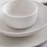 Flat Plate Bidasoa Fosil White Ceramic 26,5 x 26,4 x 2,3 cm (6 Units)