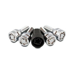 Anti-Theft Screws BC Corona 12X125 L35 17/19 Silver (4 uds)