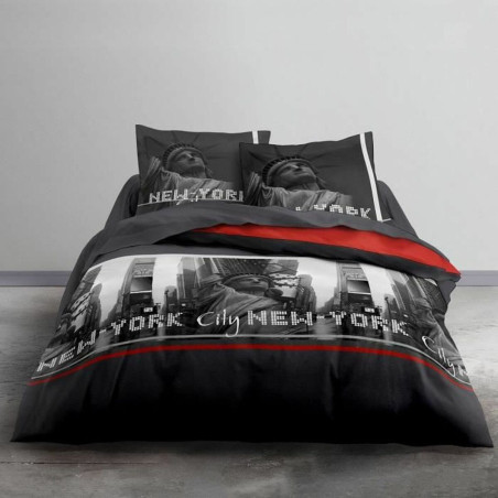 Bedding set TODAY Black Red 140 x 200 cm