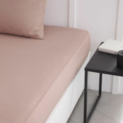 Fitted bottom sheet TODAY Essential 160 x 200 cm Light Pink Pink 160 x 200